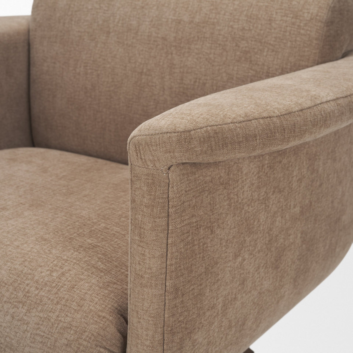 Oskar Chocolate/Brown Fabric Swivel Accent Chair - Ornate Home