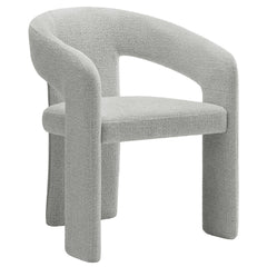 Oslo Dove Gray Barrel Fabric Upholstered Dining Accent Chair - Ornate Home