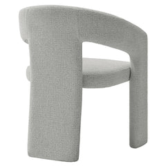 Oslo Dove Gray Barrel Fabric Upholstered Dining Accent Chair - Ornate Home