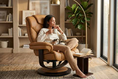 Oslo Euro Recliner w/ Ottoman - Ornate Home