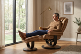 Oslo Euro Recliner w/ Ottoman - Ornate Home