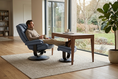 Oslo Euro Recliner w/ Ottoman - Ornate Home