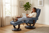 Oslo Euro Recliner w/ Ottoman - Ornate Home