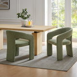 Oslo Leaf Barrel Fabric Upholstered Dining Accent Chair - Ornate Home