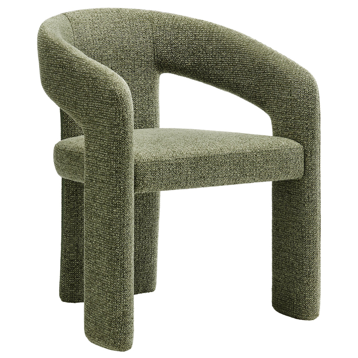 Oslo Leaf Barrel Fabric Upholstered Dining Accent Chair - Ornate Home