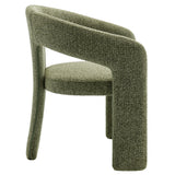 Oslo Leaf Barrel Fabric Upholstered Dining Accent Chair - Ornate Home