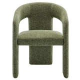 Oslo Leaf Barrel Fabric Upholstered Dining Accent Chair - Ornate Home