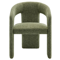 Oslo Leaf Barrel Fabric Upholstered Dining Accent Chair - Ornate Home