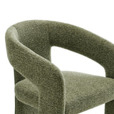 Oslo Leaf Barrel Fabric Upholstered Dining Accent Chair - Ornate Home