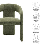 Oslo Leaf Barrel Fabric Upholstered Dining Accent Chair - Ornate Home