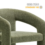 Oslo Leaf Barrel Fabric Upholstered Dining Accent Chair - Ornate Home