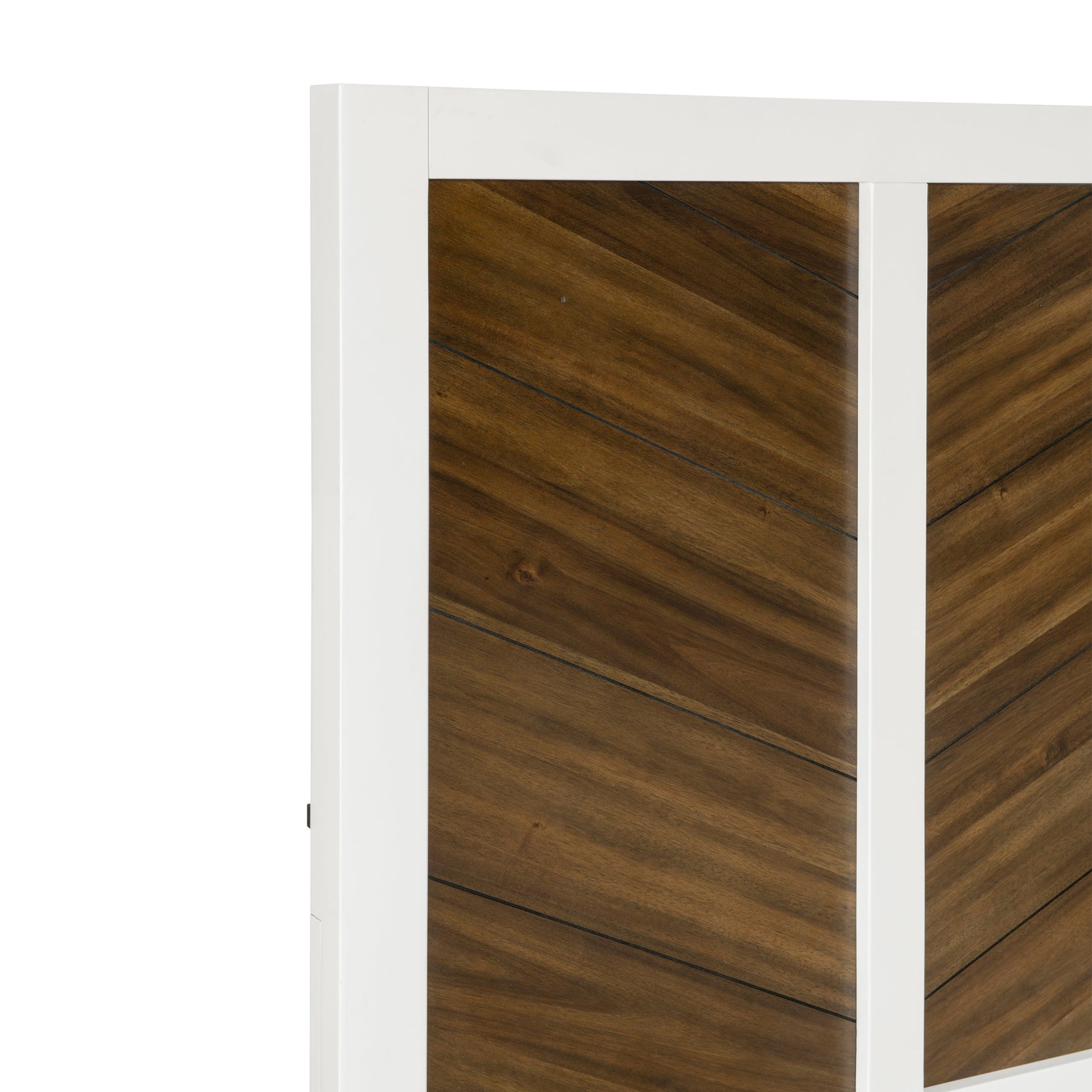 Oslo White/Walnut California King Bed - Ornate Home