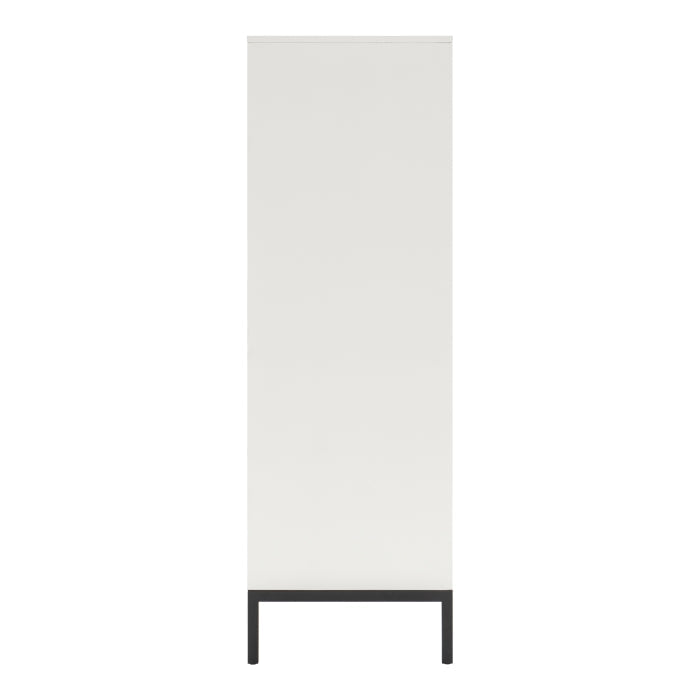 Oslo White/Walnut Chest - Ornate Home