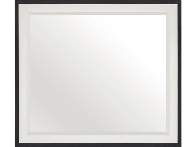 Oslo White/Walnut Mirror - Ornate Home