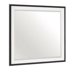 Oslo White/Walnut Mirror - Ornate Home