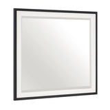 Oslo White/Walnut Mirror - Ornate Home