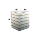 Osma Mirrored & Gold End Table - Ornate Home