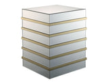 Osma Mirrored & Gold End Table - Ornate Home