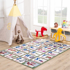 Osric Colorful Alphabet Washable Kids Rug - Clearance - Ornate Home