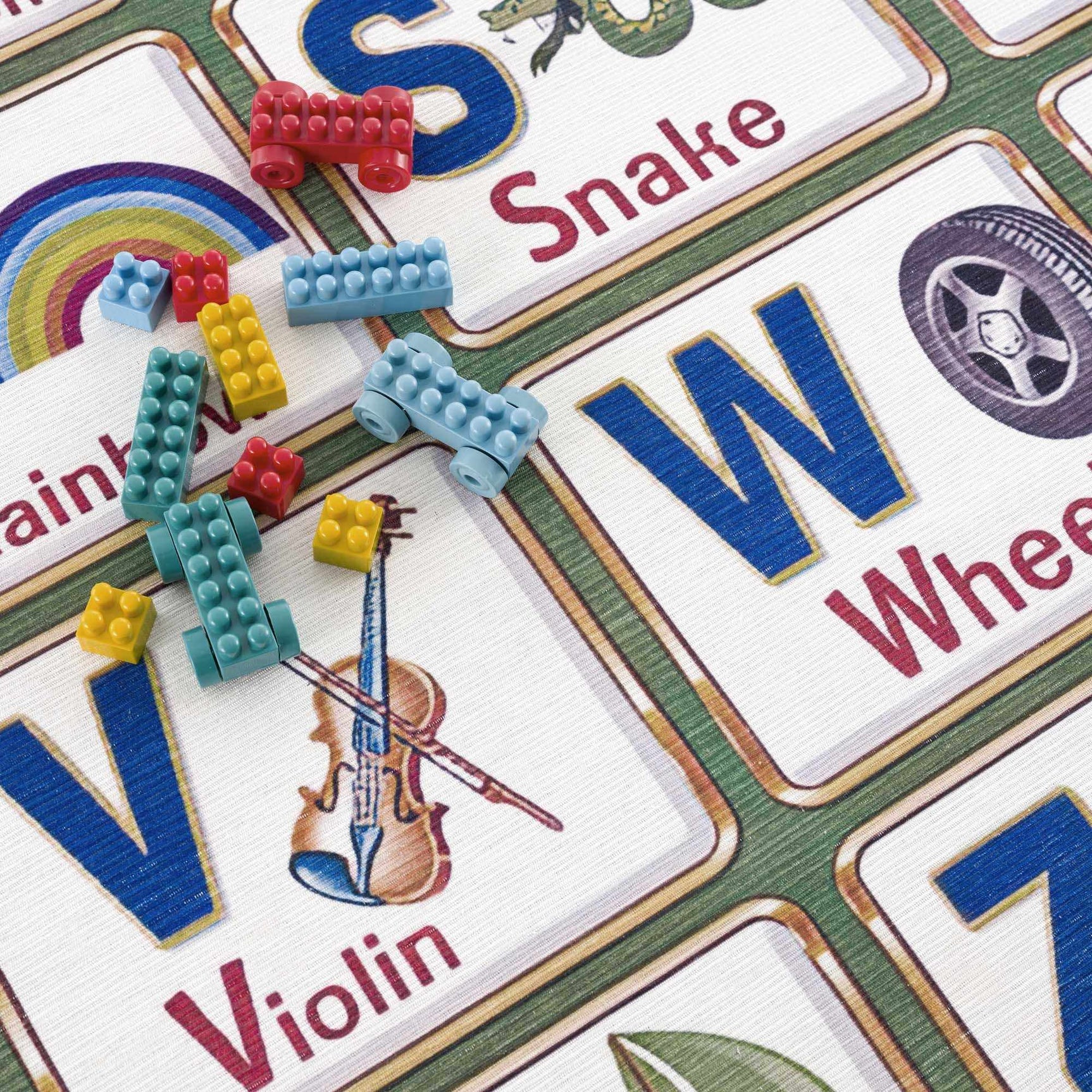 Osric Colorful Alphabet Washable Kids Rug - Clearance - Ornate Home