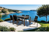 Oswego Black-Natural 7 Piece Outdoor Dining Set - Ornate Home