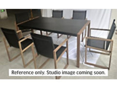 Oswego Black-Natural Outdoor Chair - Ornate Home
