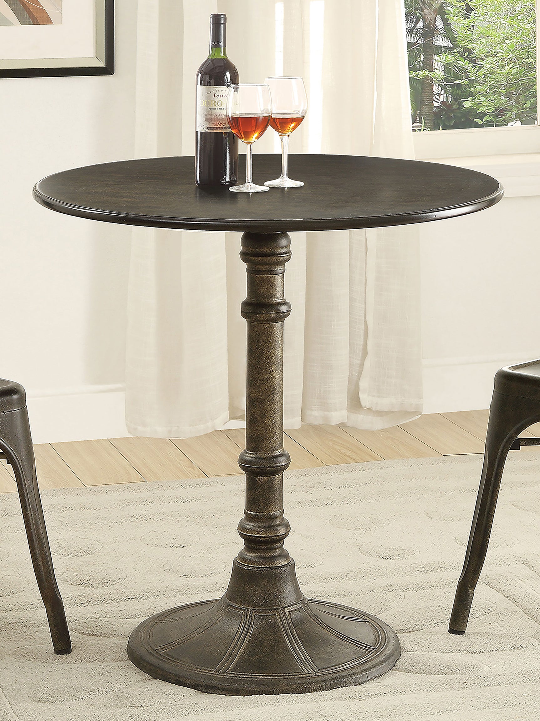 Oswego Bronze Round 30-inch Bistro Dining Table - Ornate Home