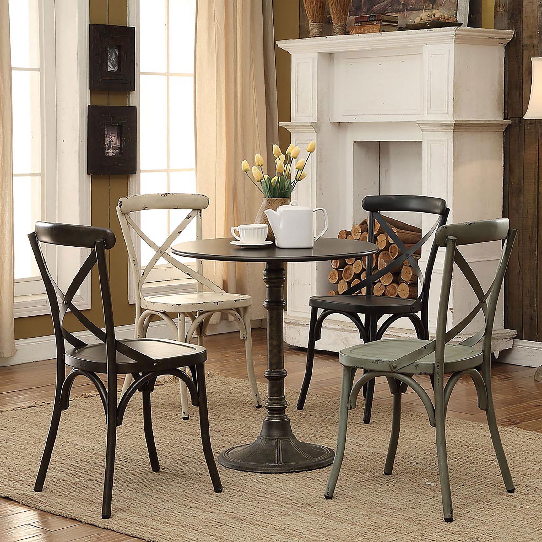 Oswego Bronze Round 30-inch Bistro Dining Table - Ornate Home
