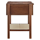 Oswin Walnut 1-Drawer Wood Nightstand - Ornate Home
