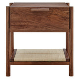 Oswin Walnut 1-Drawer Wood Nightstand - Ornate Home