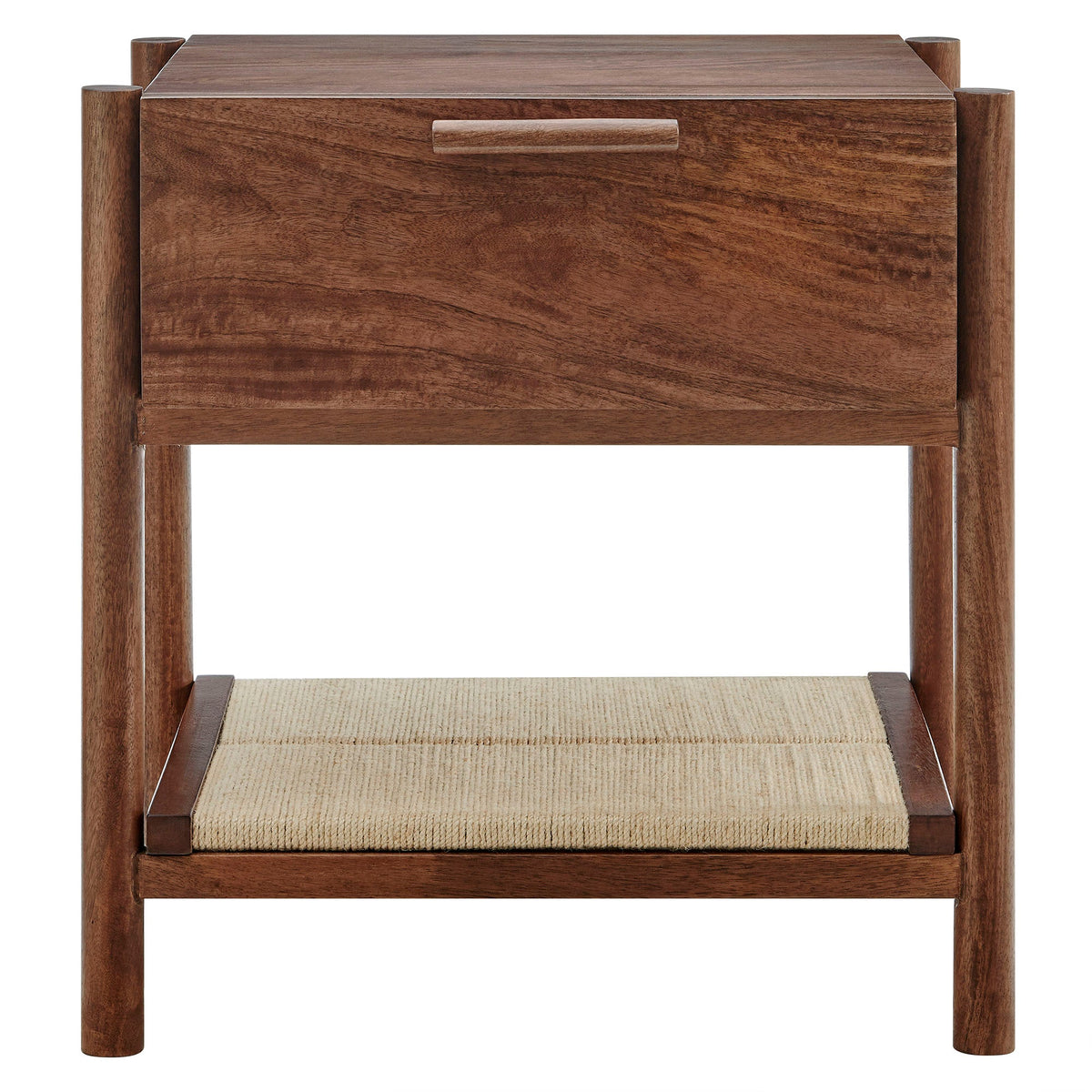Oswin Walnut 1-Drawer Wood Nightstand - Ornate Home