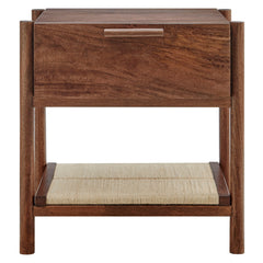 Oswin Walnut 1-Drawer Wood Nightstand - Ornate Home