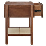 Oswin Walnut 1-Drawer Wood Nightstand - Ornate Home