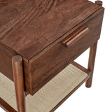 Oswin Walnut 1-Drawer Wood Nightstand - Ornate Home