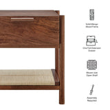 Oswin Walnut 1-Drawer Wood Nightstand - Ornate Home