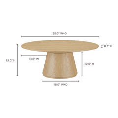 Otago Natural Oak Coffee Table - Ornate Home