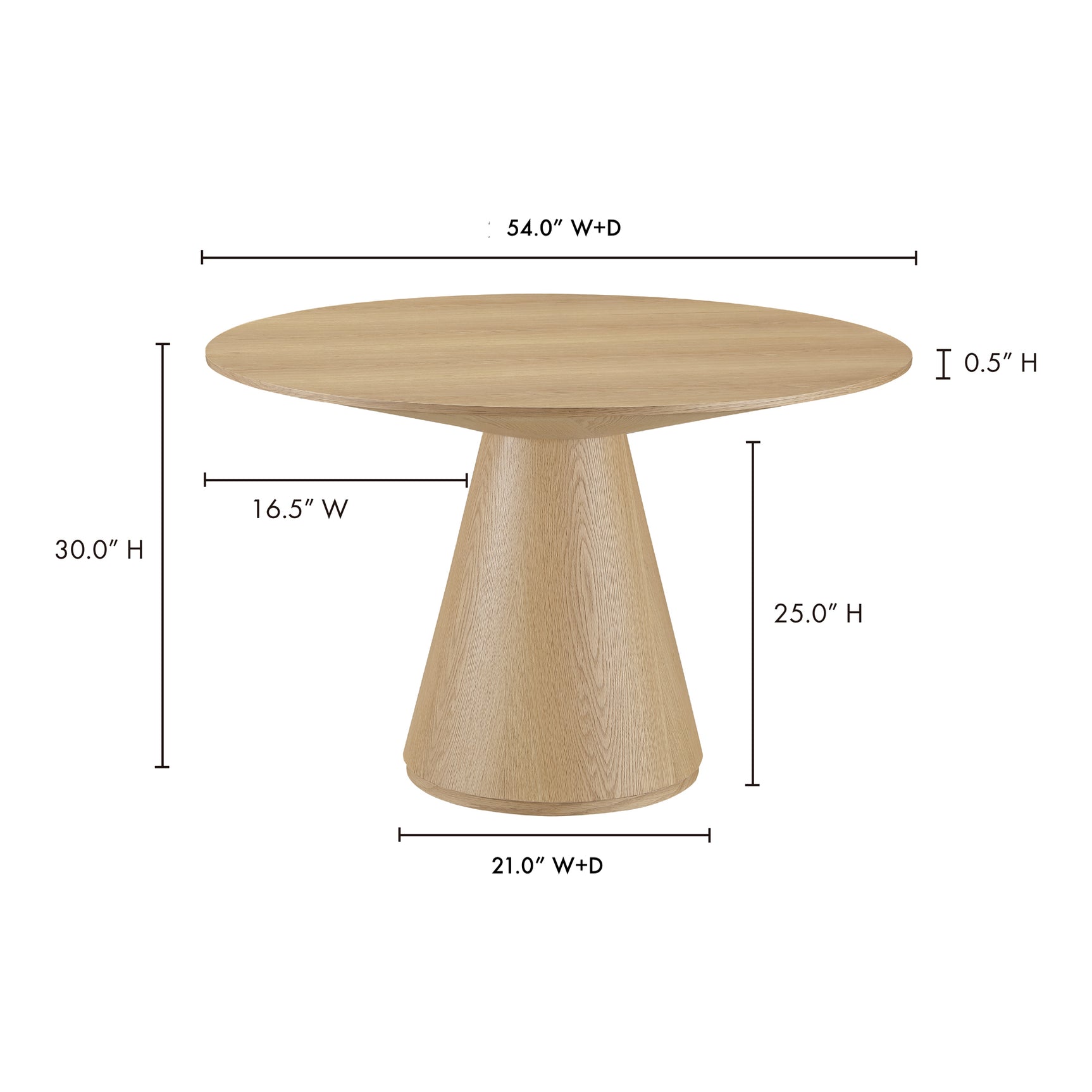 Otago Natural Round 54 Dining Table - Ornate Home