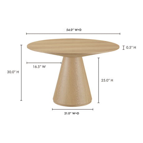 Otago Natural Round 54 Dining Table - Ornate Home