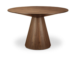 Otago Walnut 47In Round Dining Table - Ornate Home