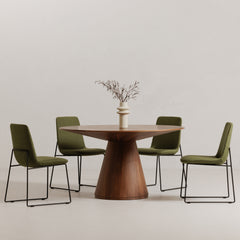 Otago Walnut 47In Round Dining Table - Ornate Home