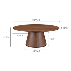Otago Walnut Brown Coffee Table - Ornate Home