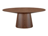 Otago Walnut Brown Oval Dining Table - Ornate Home