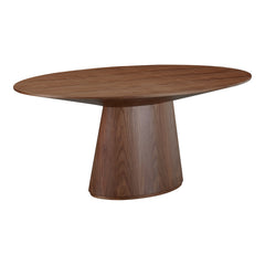 Otago Walnut Brown Oval Dining Table - Ornate Home