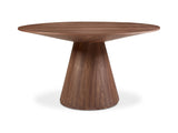 Otago Walnut Brown Round Dining Table - Ornate Home