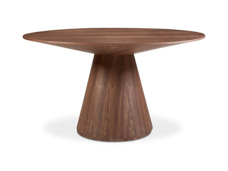 Otago Walnut Brown Round Dining Table - Ornate Home