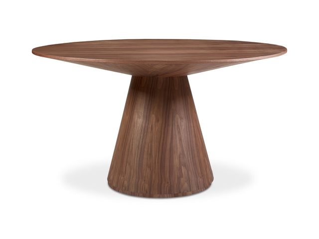 Otago Walnut Brown Round Dining Table - Ornate Home