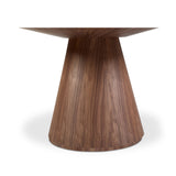 Otago Walnut Brown Round Dining Table - Ornate Home