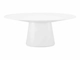 Otago White Oval Dining Table - Ornate Home