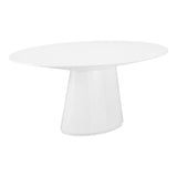 Otago White Oval Dining Table - Ornate Home
