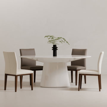 Otago White Oval Dining Table - Ornate Home